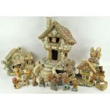 A large collection of Pendelfin figures and cottages,