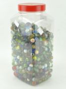 A collection of vintage glass marbles,