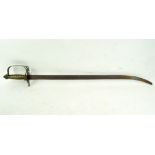 A brass handled sword, with pierced brass hilt, 20th century,