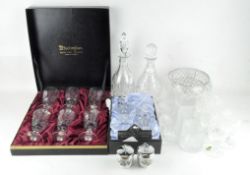 A large collection of assorted cut glass ware, to including Buckingham wine glasses,
