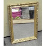 A gilt framed bevelled edged wall mirror,