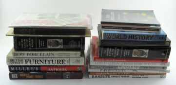 A collection of antiques books,