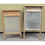 Two vintage washboards, one being by Acme,