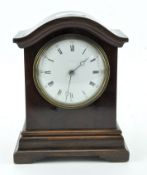 An English (Frodsham) mahogany clock, with platform escapement and key, in arched rectangular case,