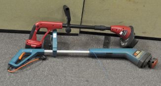 Two electric garden strimmers,