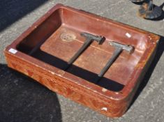 A salt glaze sink, stamped patent OGH,