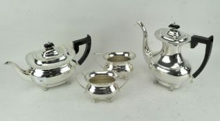 A Viners Alpha plate four piece silver plated tea and coffee set