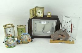 Assorted clocks, including a Smiths mantle clock,