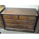 A 20th century chest of drawers, with two short and two long drawers,