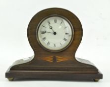 A Swiss (Fontainemelon) mahogany mantle clock with platform escapement,