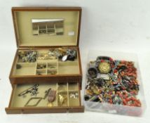 A collection of costume jewellery (2 boxes)