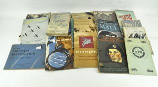 A collection of WWII RAF books and pamphlets relating to specific missions