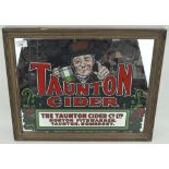 A Taunton Cider advertising mirror, framed,