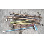 A group of garden tools & sack truck,
