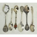 A collection of silver spoons,