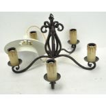 A vintage Danish ceiling light, in cream powder coated metal, 20th century,
