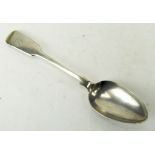 An early Victorian silver fiddle pattern tablespoon, hallmarked Exeter 1850,