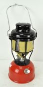 A vintage red enamel tilly lamp lantern,