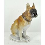 A large USSR porcelain figure of a boxer dog,