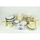 A quantity of ceramics including a Copeland aesthetic style part dessert service,