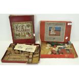 Two vintage child's building block sets,