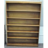 An unusually large mahogany bookcase,