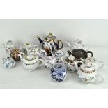 A collection of teapots,