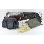 A selection of ladies handbags,