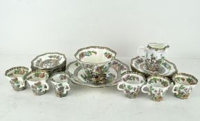 A Coalport Indian Tree pattern six piece tea/coffee service, with fluted edge, including cups,