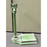 A vintage set of Doctor's scales, green painted,