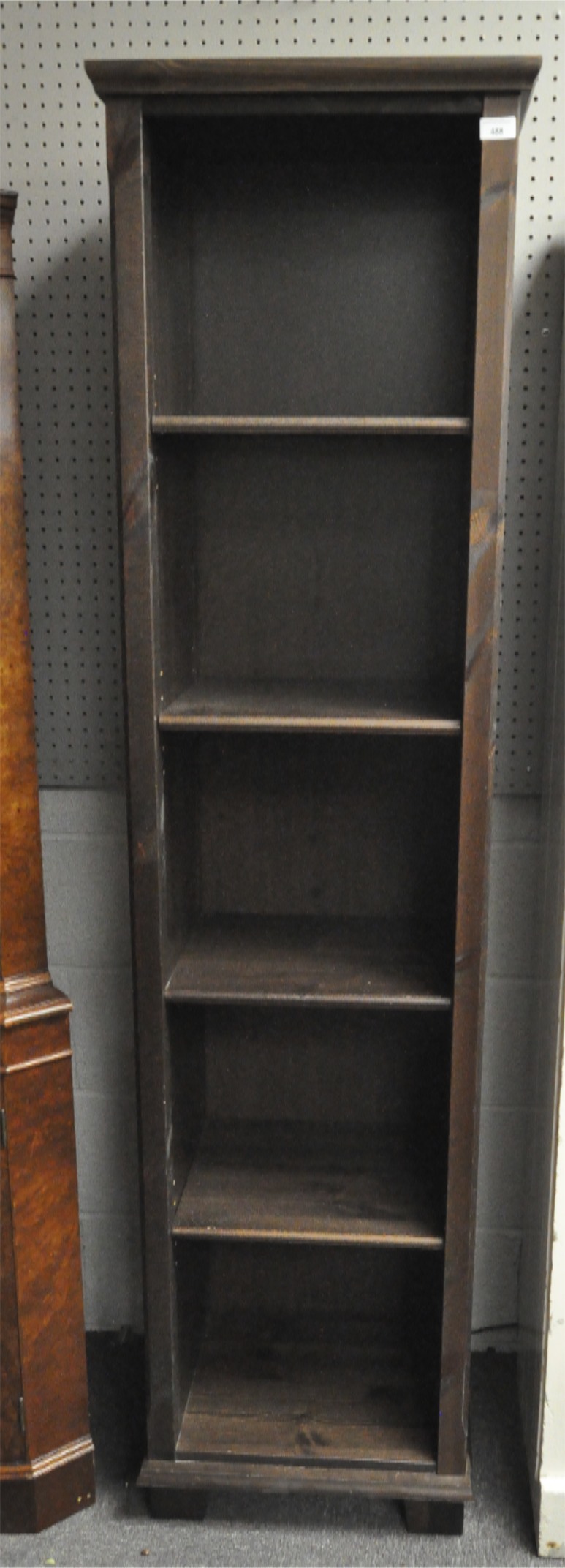 A dark oak stained bookcase,
