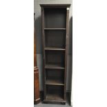 A dark oak stained bookcase,
