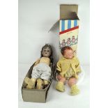 A vintage Pedigree doll with box (damages),