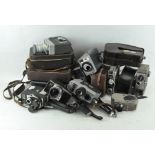 A collection of film recording cameras, to include a Prinz Cavalier, Bell & Howell 624 8mm,