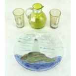 Assorted glassware,