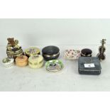 Assorted trinket pots and similar items,