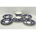 A selection of blue and white Coalport, including side plates,