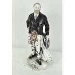 A large glazed ceramic figure depicting Prince Albert, marked to base,