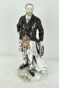 A large glazed ceramic figure depicting Prince Albert, marked to base,