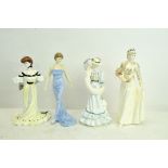 A group of four Coalport and Doulton figures,