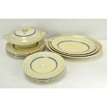 A collection of Clarice Cliff Newport pottery dinner ware,