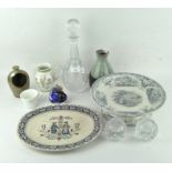 A parcel of assorted ceramics and glassware, to include a decanter,