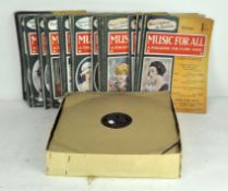 A collection of "Music for All" music magazines, dating from the 1920's,