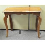 A hall console table, on cabriole legs, 20th century,
