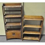 Two oak bookshelves, early 20th century,