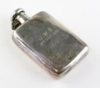 A small silver hip flask by Asprey & Co, London, hallmarked for Birmingham 1942,