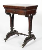 A Victorian rosewood chess table, late 19th century,