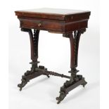 A Victorian rosewood chess table, late 19th century,