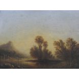A 19th century school,mountainous river landscape, oil on canvas,
