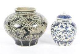 Two Chinese blue and white porcelain vases,